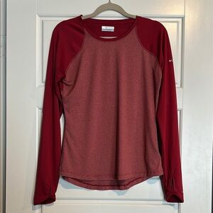 ☀️ Columbia Merlot Long Sleeve Shirt with Omni-wick Technology